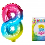 Regenbogen Aufblasbarer Ballon Nummer 8