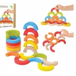 Holz-Balance-Mosaik Regenbogenbögen 24 Teile