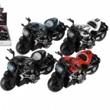 Mini-Motorrad Metall/Kunststoff mit Rückzug - 4 Farben