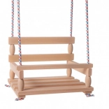Holzschaukel für Wohnung und Garten, natur 38 × 30 cm, Tragkraft 80 kg