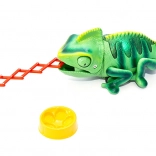 Interaktives grünes Chamäleon mit Fernbedienung und LED-Lichtern