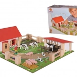 Holzbauernhof, 23 Teile, 36 x 39 cm