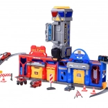Mega Garage 2in1 Polizei und Feuerwehr mit Aufzug