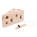 Holz-Fädelkäse mit Maus – Small Foot