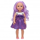 Puppe lila 35 cm mit Bürste