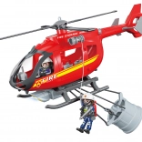 Feuerwehrhubschrauber mit Effekten 38 cm