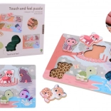 Haptisches Holzpuzzle mit Tieren JOUÉCO