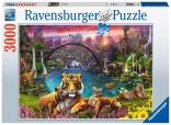 Puzzle Ravensburger Tiger im Paradies 3000 Teile