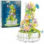 Bauset Blumenzusammensetzung mit Schmetterlingen und LED-Beleuchtung