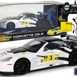 RC Auto CORVETTE C6.R 1:18 weiß mit Lichtern 2,4 GHz