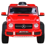Elektrisches Kinderauto MERCEDES G63 AMG 6x6 – rot, EVA-Räder, Fernbedienung, MP3 und LED