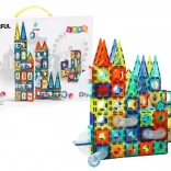 Set aus magnetischen Bausteinen mit Murmelbahn