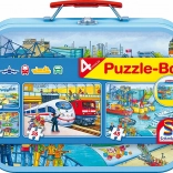 Puzzle Verkehr 4-in-1 im Blechkoffer