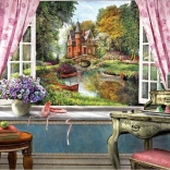 ART PUZZLE Puzzle Schloss in meinem Fenster 1500 Teile