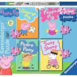 Mein erstes Puzzle Peppa Pig 4-in-1 (2–5 Teile) RAVENSBURGER