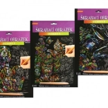 Kratzerbild Regenbogenartigen Hunde 20x25 cm