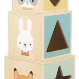 Holzturm zum Stapeln mit Tiermotiven JANOD