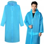 Unisex-Regenponcho mit Kapuze aus EVA, blau