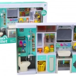 Kinder-Badezimmer-Set 4-in-1 – Dusche, Toilette, Waschmaschine und Zubehör