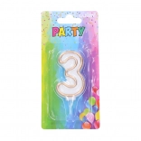 Partykerze Nummer 3 - Gold