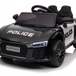 Batteriebetriebenes Polizei-Kinderauto AUDI R8 mit Fernbedienung, EVA-Rädern, sanftem Start, MP3 und LED