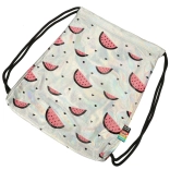 Rucksackbeutel mit holografischem Effekt und Wassermelonenmotiv