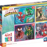 CLEMENTONI Puzzle Spidey und seine fantastischen Freunde 4-in-1 (12+16+20+24 Teile)