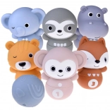 Kinderspiel Bowling mit Zoo-Tieren