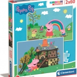 Puzzle Peppa Wutz 2x60 Teile