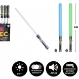 Lichtschwert mit Licht- und Soundeffekten, 73 cm, Kunststoff, 3× AAA, 3 Farben