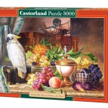Puzzle 3000 Teile Stillleben mit Papagei, Josef Schuster