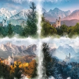 RAVENSBURGER Puzzle Neuschwanstein in den vier Jahreszeiten 18.000 Teile