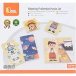 Viga Holz-Memospiel Berufe – 24 Teile, 8 Berufe