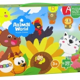 Puzzle für Kinder mit Tiermotiven, 100 Teile
