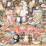 Ravensburger Puzzle Crazy Cats: Bingleys Buchclub 1000 Teile