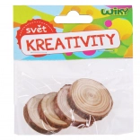 Holzscheiben 3–4 cm, Set mit 4 Stück