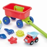 Kinder-Handwagen mit Gießkanne und Sandspiel-Set