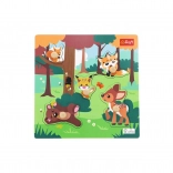 Holzpuzzle Waldtiere, 5 Teile