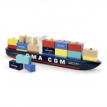 Holz-Containerschiff CMA CGM Jules Verne – Puzzle VILAC