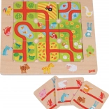 Goki Brettspiel Finde den Weg zum Bauernhof