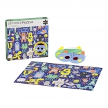 Petit Collage Puzzle Monster 100 Teile mit 3D-Masken