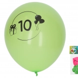 Luftballons 30 cm mit Zahl 10 – Set mit 5 Stück