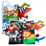 Weiches Lernknisterbuch Tiere Schwanz für Säuglinge blau