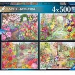 Ravensburger Puzzle Wunderschöne Gärten 4×500 Teile