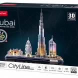 Leuchtendes 3D-Puzzle-Panorama Dubai CityLine von CUBICFUN, 182 Teile