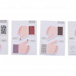 Haftnotizblock in Handform, 7,3 × 10 cm, 4 Varianten