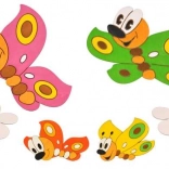 DoDo Holzdekoration Schmetterlinge und Blümchen, Set 6 St.