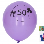Luftballons 30 cm mit Zahl 50, Farbmix – Set 5 Stück
