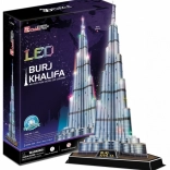 Leuchtendes 3D‑Puzzle Burj Khalifa 136 Teile