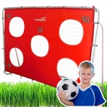 Fußballtrainings-Tor mit Zielnetz rot 213x152x75 cm